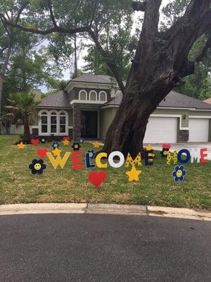 Welcome to new home in a new city decorated by LaDonna