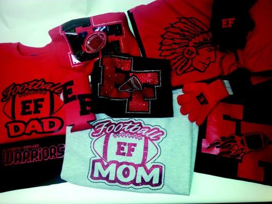 Elizabeth Forward Spirit Wear T shirt, hoodie, glitter, screen print, rhinestones, embroidery