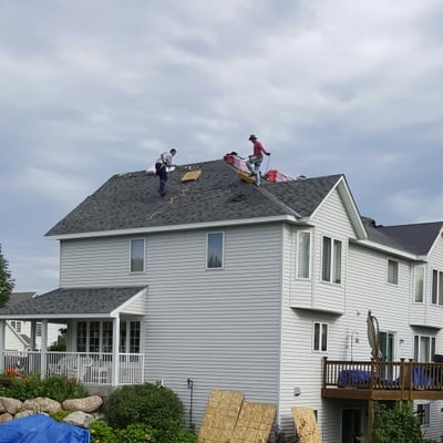 Our crew are working hard on a very hot day.