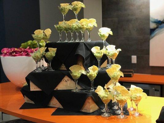 Mini guacamole martini display! Priceless