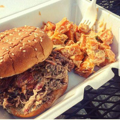 Pulled Pork and Ferguson's famous Sweet Potato salad!