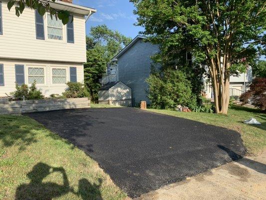 Asphalt driveway overlay