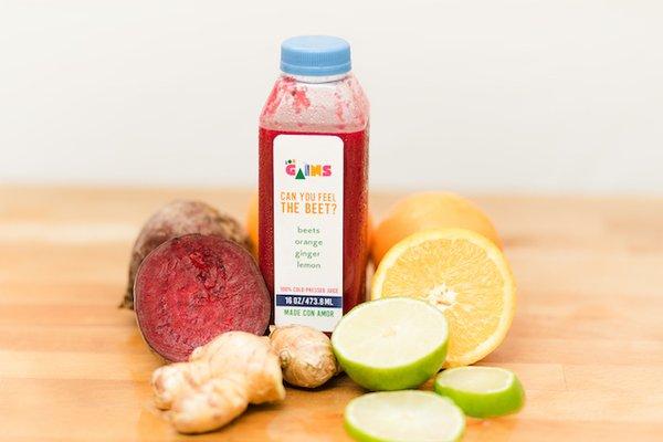 Can You Feel The Beet?
 beets + ginger + lemon + orange