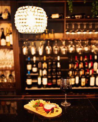 Bar area and food