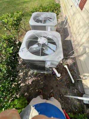 An Installation Service of a Condenser Unit