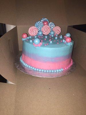 Gender Reveal Cake