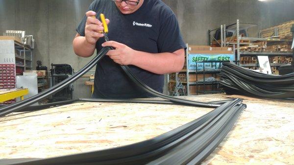 Custom gaskets made by hand