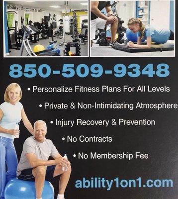 Call today for a FREE CONSULTATION and 1 FREE PRIVATE WORKOUT SESSION!