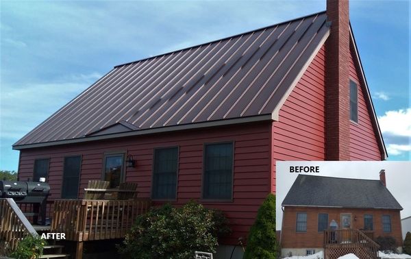 Standing Seam Roofing, Insulated Vinyl and Custom Trim. Ghio Project in Alstead, NH