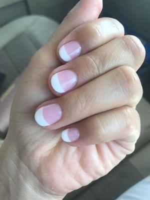 French manicure with dip powder