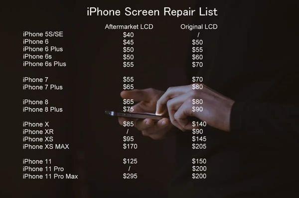 New price iphone repair