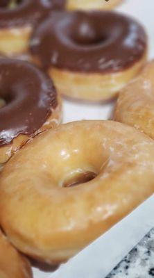 Glazed.We grew up with RRDonuts so it's hard to compete. But! These were very good. Not doughy and the icing was the just right amount.