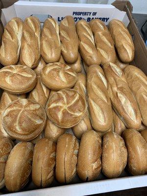 Fresh Bread that we get every morning for sandwiches from Liscio's Bakery