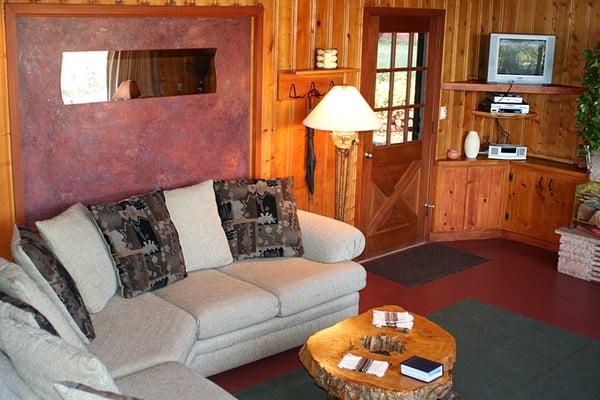 Homestead House Living Room near Fireplace