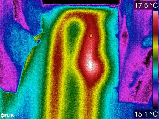 Infrared finds leaks in radiant floor heating systems