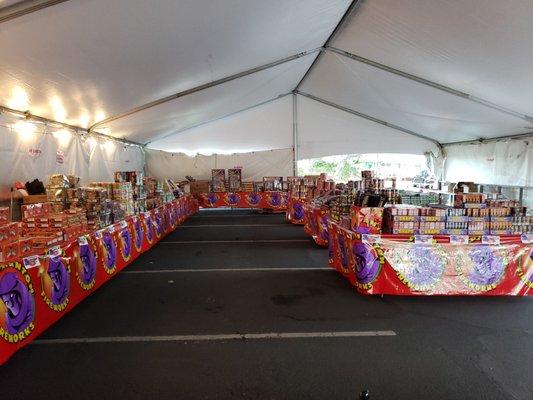 Huge 40 foot container of assorted fireworks