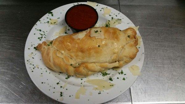 Fresh dough calzone straight out of the oven!