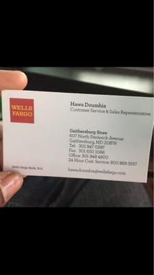 Had the worse experience with this representative.She not fit for serving customers.Wells Fargo lost a good customer like me.