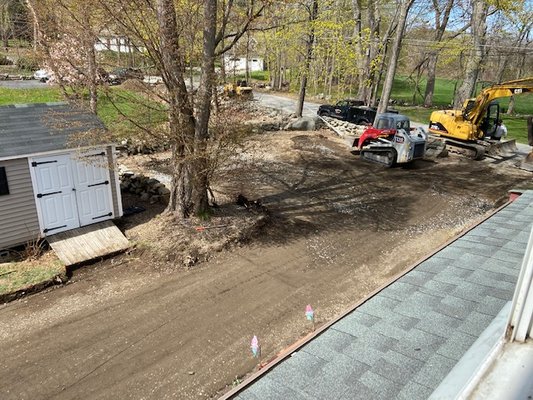 Initial excavation in Phase 1, after disposing of previous surface.