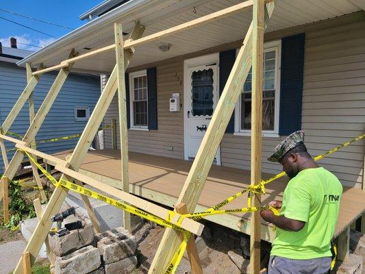 front porch dock renovation in Pawtucket RI