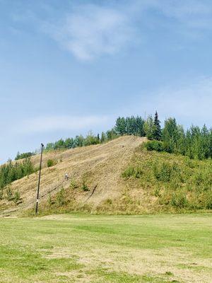 My nieces love climbing this hill