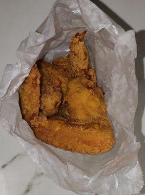 Chicken wings in a bag.