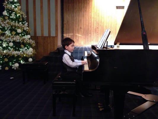 A young student participates in our Winter Recital 2014