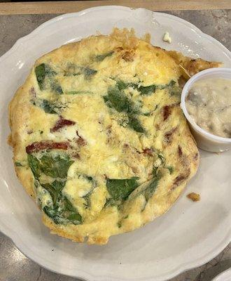 Spinach omelette