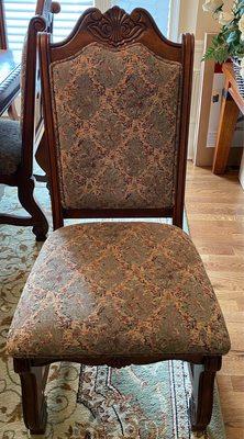 Front of chair before reupholstering