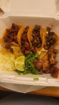 Carne Asado and Pastor Tacos