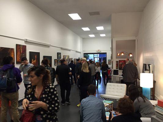 Opening night reception for #LosAngeles #Artist #MelanieFlorio at #HotchkisGallery