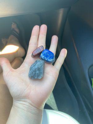 Red tigers eye, Lapis Lazuli, and Labradorite