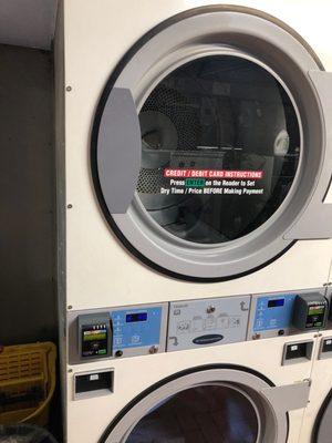 Dryers have card readers