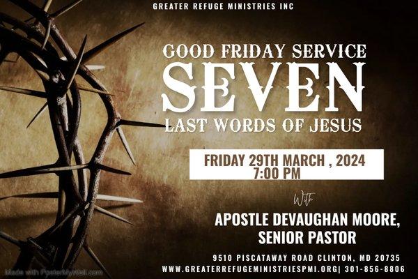 It's Holy Week! Join us for service!