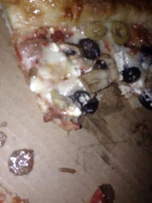 Gross salty pizza