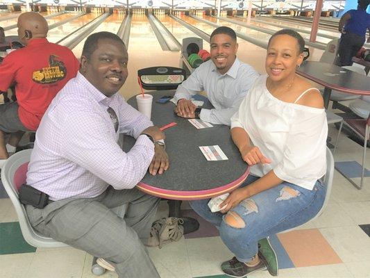 Supporting our Chamber of Commerce Duncanville's bowling lanes.