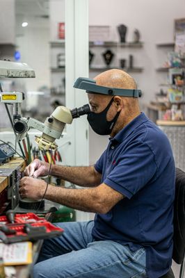 Our Master Goldsmith hard at work!