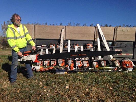 Stihl 090 with 7 foot bar