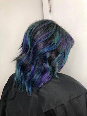 Peacock hair!