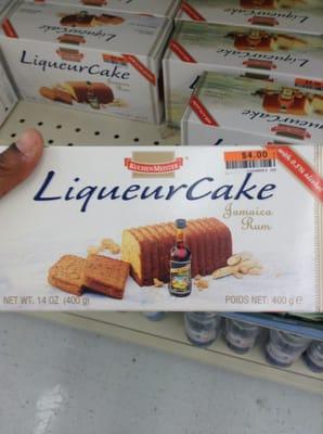 Alcohol loaded sponge cakes; I'm guessing they eat this lots in Europe