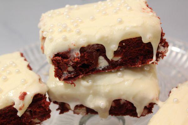 Red Velvet Bars with Cream Cheese Icing