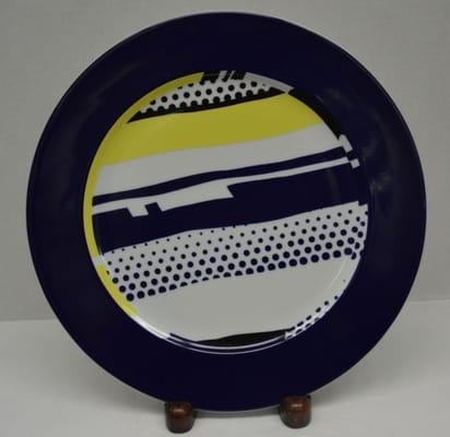 A plate by the famous Pop Artist Roy Lichtenstein