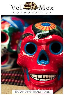 Huge variety of Day of the Dead ceramic items.