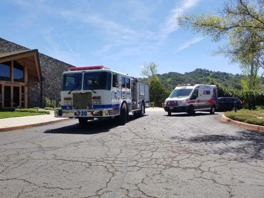 Engine 30 and AMR on a medical