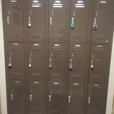 Lockers and showers.