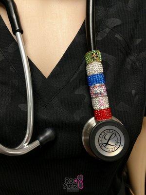 Littmann Stethoscope, stethoscope charms & Koi scrub top