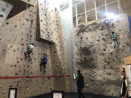 Rock climbing wall