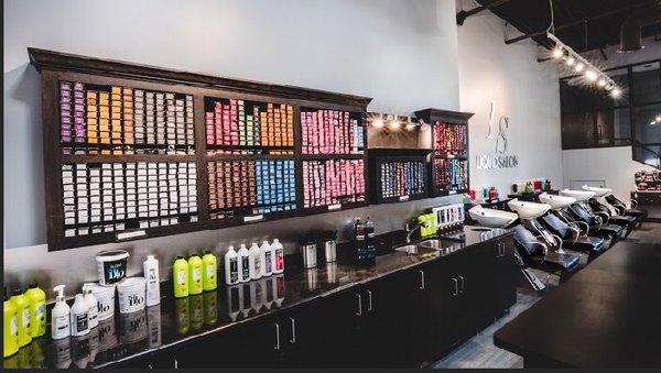 L'Oreal color bar at Liquid Salon