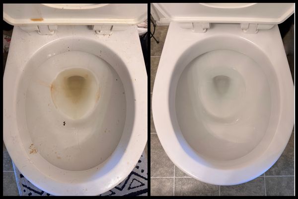 Before & after from a deep clean with non toxic products, from a few weeks ago! Our owner Jessica perfected this one!