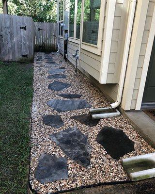 Flagstone walkway custom